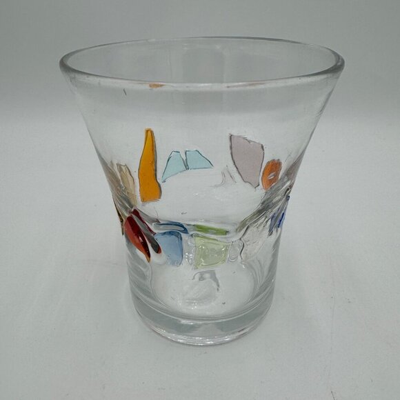 Hand Blown Fused Art Glass Flared Tumbler - Picture 3 of 6